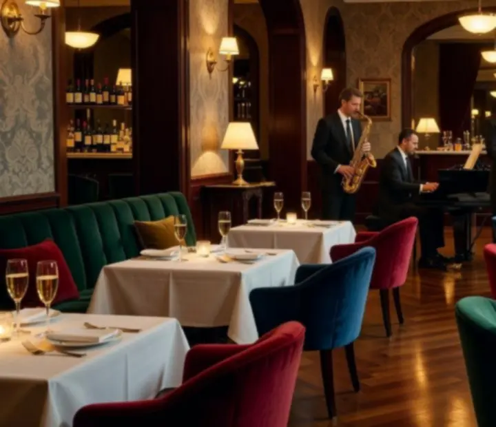 Musiciens de jazz jouant dans un salon intimiste éclairé à la bougie